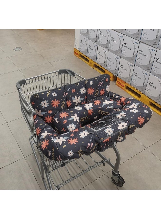 DODO NICI Shopping Cart Cover for Baby/Toddler, Cozy High Chair Cover, with Removable positioner, Dark Blue - Image 3